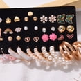 thumbnail image 3 of Kit de 20 pares de pendientes de moda para mujer., 3 of 5