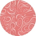 thumbnail image 1 of Ahgly Company Machine Washable Indoor Round Transitional Light Coral Pink Area Rugs, 4' Round, 1 of 7