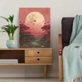 thumbnail image 5 of Pink Moon Bird Flock Boho Canvas Mystical Lunar Zen Nature Wall Decor, 5 of 8