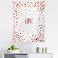 thumbnail image 1 of Love Tapestry, Romance Themed Illustration Hearts Background Abstract Amour Ornamental Design, Fabric Wall Hanging Decor for Bedroom Living Room Dorm, 5 Sizes, Burgundy Red White, by Ambesonne, 1 of 1