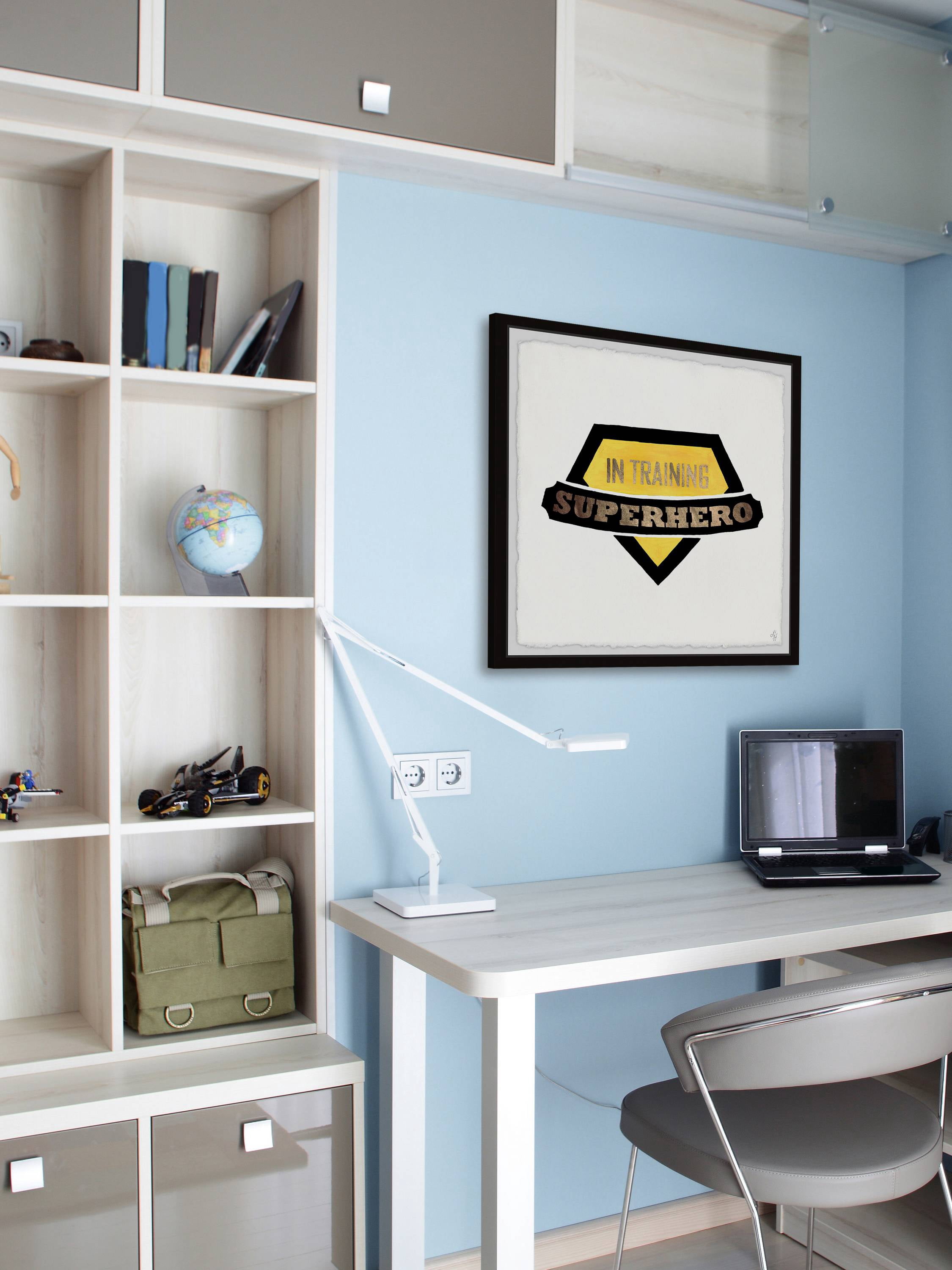 Marmont Hill Superhero in Training Badge Framed Wall Art