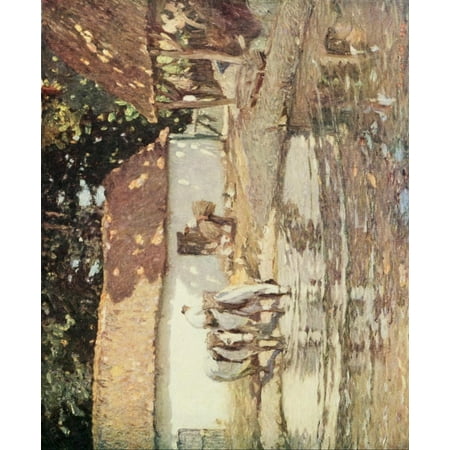 Posterazzi The Studio 1910 A Picardy farmhouse Canvas Art - Henry Silkstone Hopwood (24 x 36)
