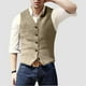 thumbnail image 1 of pstuiky Camiseta sin mangas para hombre, Blazer de moda para hombre, chaleco ajustado con cuello en V y botonadura lisa Chaleco de hombre xxl, 1 of 6