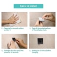 thumbnail image 4 of Gancho de baño negro Ganchos adhesivos Ganchos de acero inoxidable, adecuados para dormitorios, salas de estar, almacenes-A, 4 of 5