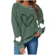 thumbnail image 4 of Tops de Manga Larga de las Mujeres Blusa Suelta Impresa Casual Cuello Redondo Sudaderas sin Capucha Suaves Cómodas Cuatro Estaciones Desgaste de Manga Larga para las Mujeres, 4 of 6