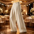 thumbnail image 6 of Frnrwgo Men's Pleated Wide Leg Dress Pants, Wrinkle Resistant Straight Business Casual Trousers Relaxed Fit, 6 of 6