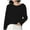 Black, variant on Essentials Women's Sweater Long Sleeve Crewneck Loose Fit Solid Basic Casual Knitted Shirts Fall Knitwear