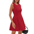 thumbnail image 4 of Vestido PRETTYGARDEN 2025 Línea A sin mangas Rojo XXL, 4 of 8