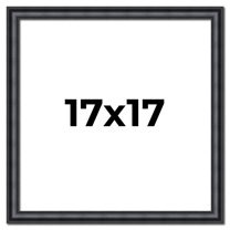 17x17 Frame Black Real Wood Picture Frame Width 1.25 inches | Interior Frame Depth 0.5 inches |