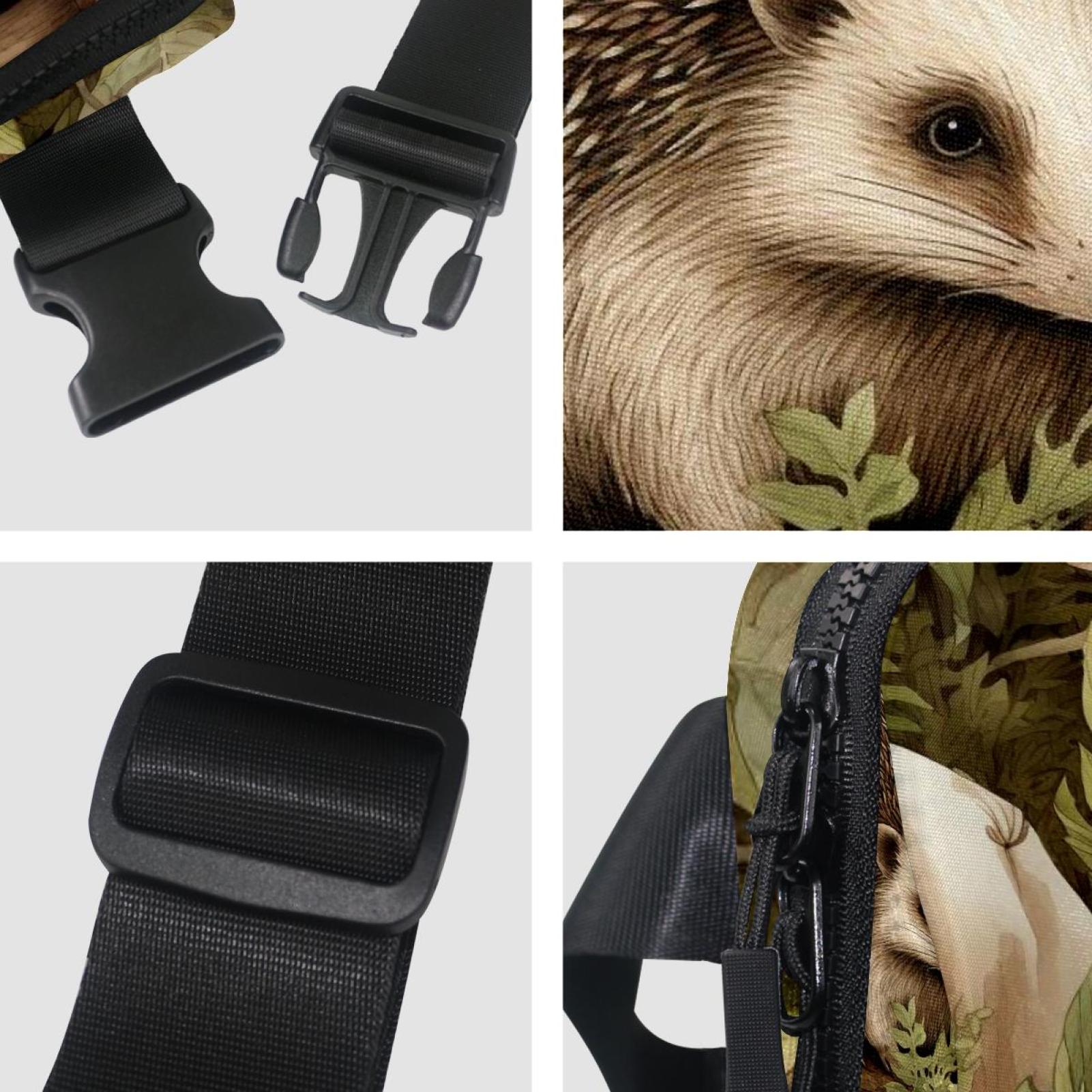 Hedgehog Lightweight Adjustable Fanny Pack with Extension Strap - Unisex Waist Bag