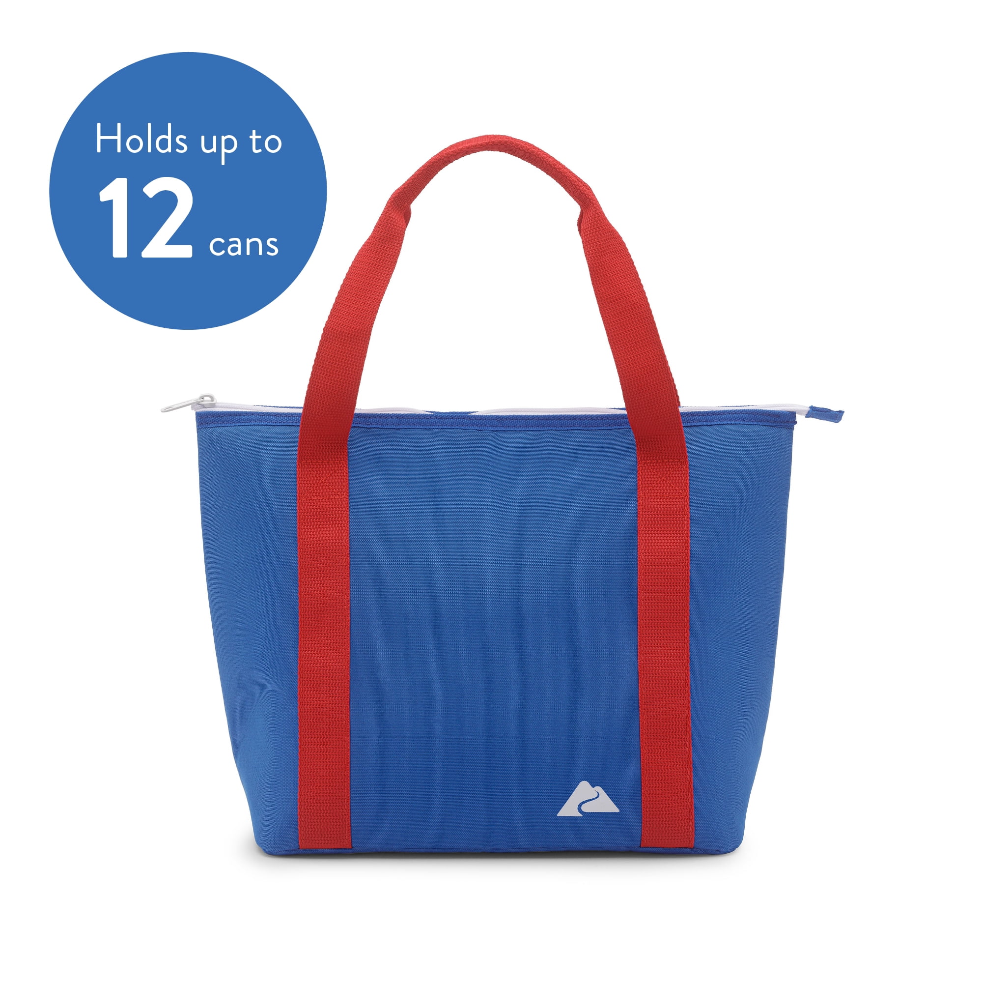 Ozark Trail 12 Can Tote Cooler, Red/White/Blue, 10.5 Quart Volume Capacity