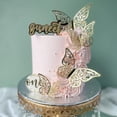 thumbnail image 2 of 12 Uds. De mariposas artificiales doradas con textura de Metal para decoración de tartas, simulación de mariposas, artesanías para bodas, decoración para fiestas Tan Jianjun unisex, 2 of 2