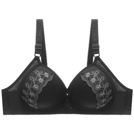 

JDEFEG Bra Set Women Strapless Bra Womens Plus Size Bra No Steel Ring with Chest Pad Comfort Bra Underwear Women Push Up Bras for Women Polyester Black 105C