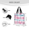 thumbnail image 4 of Xecao Pink Striped Flamingo for Tote Bag: spacious with inner pockets, ideal for work, shopping, or travel., 4 of 9