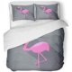 thumbnail image 1 of Juego de Ropa de Cama de 3 Piezas ABPHQTO diseño Flamenco rosa Twin Size con 2 fundas de almohada, 1 of 1