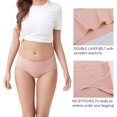 thumbnail image 3 of FallSweet No Show Underwear for Women Seamless High Cut Briefs Mid-waist Soft No Panty Lines,Pack of 5, 3 of 5