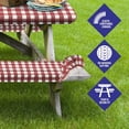 thumbnail image 6 of Sorfey Rectangle Fitted Picnic Table Cover with Bench Covers, Burgundy 30" x 96", 6 of 6