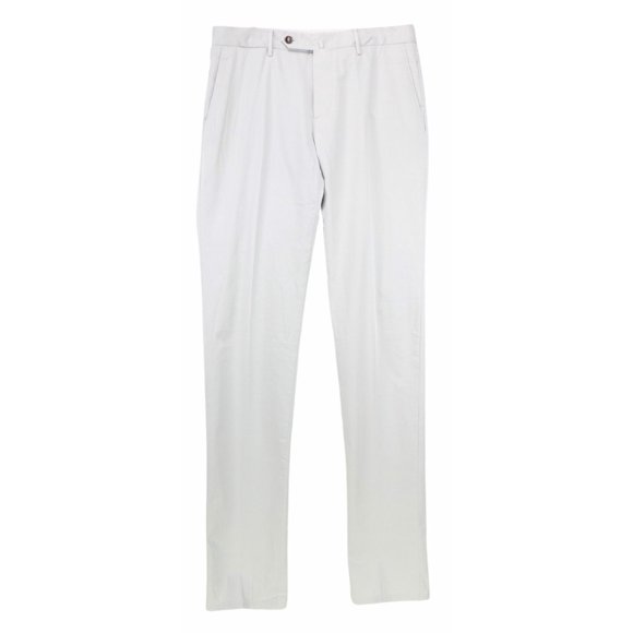 PT01 Men's 0210 Grey Silkochino Slim Fit Dress Pants - 30