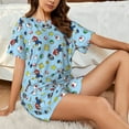 thumbnail image 6 of Saiise Mario Ak Pajamas Sets for Women Soft Short-Sleeved Pjs with Lounge Shorts Two Piece Sleepwear S-4XL, 6 of 7