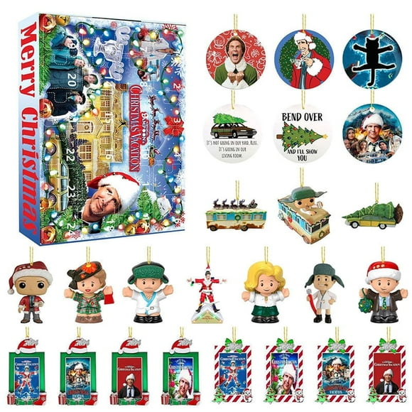 SunShiLing 2024 National Lampoon’s Christmas Vacation Advent Calendar 24 Day Christmas Advent Calendar Contains 24 Gifts Christmas Vacation