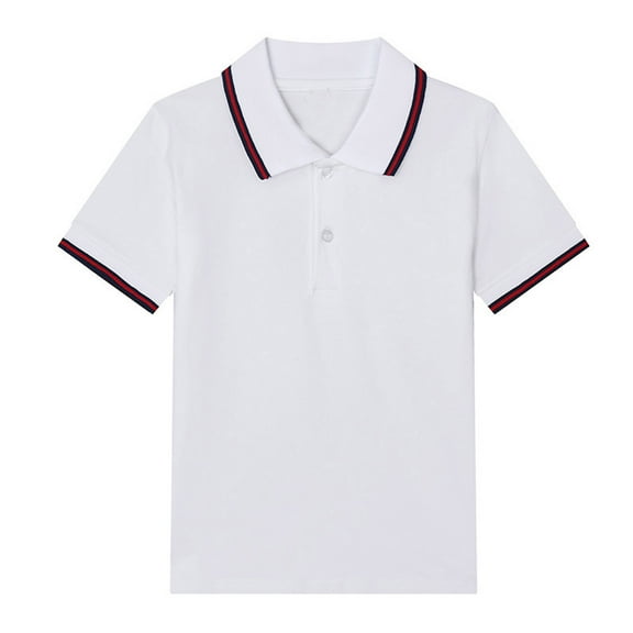 lnmuld Toddler Boys Classic Loose Fit Short Sleeve Tunic Tee, Soft & Comfortable Casual Wear Color:White,Size:4-5 Years