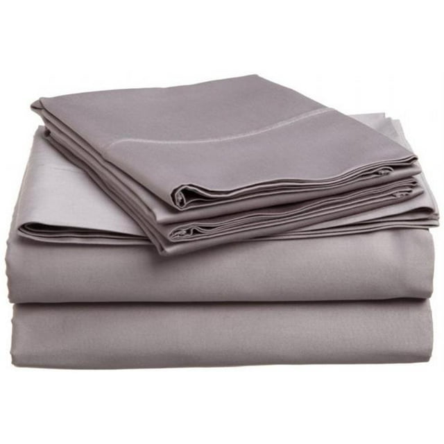 400 Thread Count Egyptian Cotton Twin Sheet Set Solid Grey