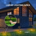 thumbnail image 4 of 4-Pack Low Voltage Pathway Lights, 3W 12-24V CRI90+ Low Profile LED Landscape Path Lights, Cone Head with Vintage Golden Texture, Black Aluminum Housing,2700K Warm White for Garden, 4 of 7
