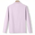 thumbnail image 5 of UVEASISHA Linen Henley Shirts for Men Roll Up Long Sleeve Button T-Shirt Stand Collar Casual Beach Shirt Solid Color Regular Fit Pullover Tops Pink L, 5 of 10
