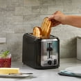 thumbnail image 4 of BLACK+DECKER Black Stainless Steel 2‑Slice Toaster, Extra‑Wide Slots with Bagel Mode, 7 Adjustable Shade Controls, High‑Lift Lever & Drop‑Down Crumb Tray, 4 of 15