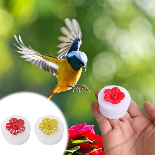 Xihbxyly Comedero para Colibríes, Mini Comedero para Pájaros Diy, Fácil de Instalar, Seguro para Pájaros, Portátil y Compacto, Decoración de Jardín Al Aire Libre, para Ventana o Patio, Paquete de 2,