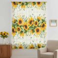 thumbnail image 3 of Sunflower Sheer Curtains 63 Inches Long, Country Botanical Yellow Green Floral Leaf Light Filering Curtains, Breathable Simi Curtain Privacy Drapes for Living Room Bedroom Window Treatment, 3 of 9