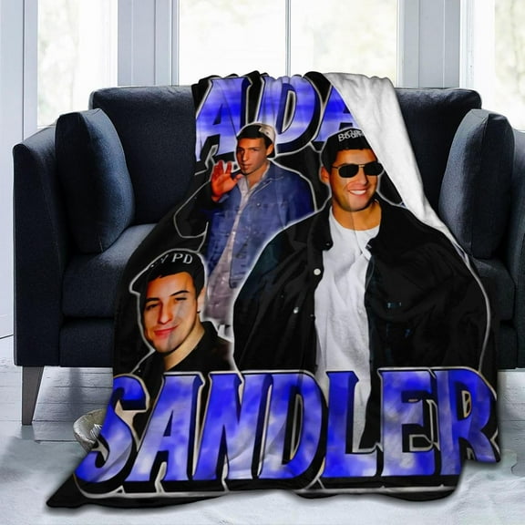Blanket Adam Actors Sandler Throw Flannel Blankets Warm Soft Cozy Fuzzy Blanket for Bed Sofa Couch Camping Travel Gift Blankets for All Seasons 60""x50"", Black