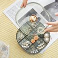 thumbnail image 2 of Earring Organizer,Stackable 3-Layers Clear Jewelry Box with Lid,Stud Earring Organizer for Women Girls,Earring Box Display Holder for Earrings Ring St, 2 of 4