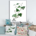 thumbnail image 2 of Designart 'Ancient Green Leaves Plants IX' Traditional Framed Canvas Wall Art Print, 2 of 5