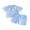Sky Blue, variant on BemeyourBBs Toddler Baby Boy Summer Clothes Infant Baby Boy 2 Pieces Outfit Cotton Short Sleeve Solid Color Lapel Collared Shirt Tops and Shorts Set
