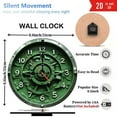 thumbnail image 3 of Green Metal Wall Clock Vintage Style Home Decor 10-Inch Silent Wooden Wall Clock, Battery Operated (AA Batteries Not Included), Artistic Home Decor, 3 of 7