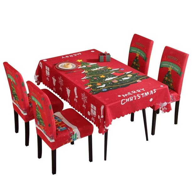 WQQZJJ Gifts For Women Christmas Chair Cover Digital Printed Tablecloth