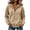 Khaki-1, variant on Women's Zip Up Hoodies Casual Long Sleeve Sweatshirts Fall Track Jackets Long Sleeve Solid Color Jacket, Zipper Jackets with Pockets, Loose Fit Sweatshirt, Fall Hoodie for Ladies, Fashion Clothes