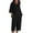 A02-Black, variant on Jinhomg Two Piece Outfits for Women Summer Short Sleeve Shirts & Wide Leg Shorts Fall Outfits Cotton Linen Lounge Comfy Suit Black,S
