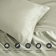 thumbnail image 3 of Superior Egyptian Cotton 1500 Thread Count Pillowcase Set of 2, Sage, 3 of 6