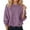 Purple, variant on HNMKIU Plus Size Loose Fit Solid Color Round Neck Long Sleeve Pullover Sweater Warm Womens Cardigan Sweaters for Winter Cozy Beige,L