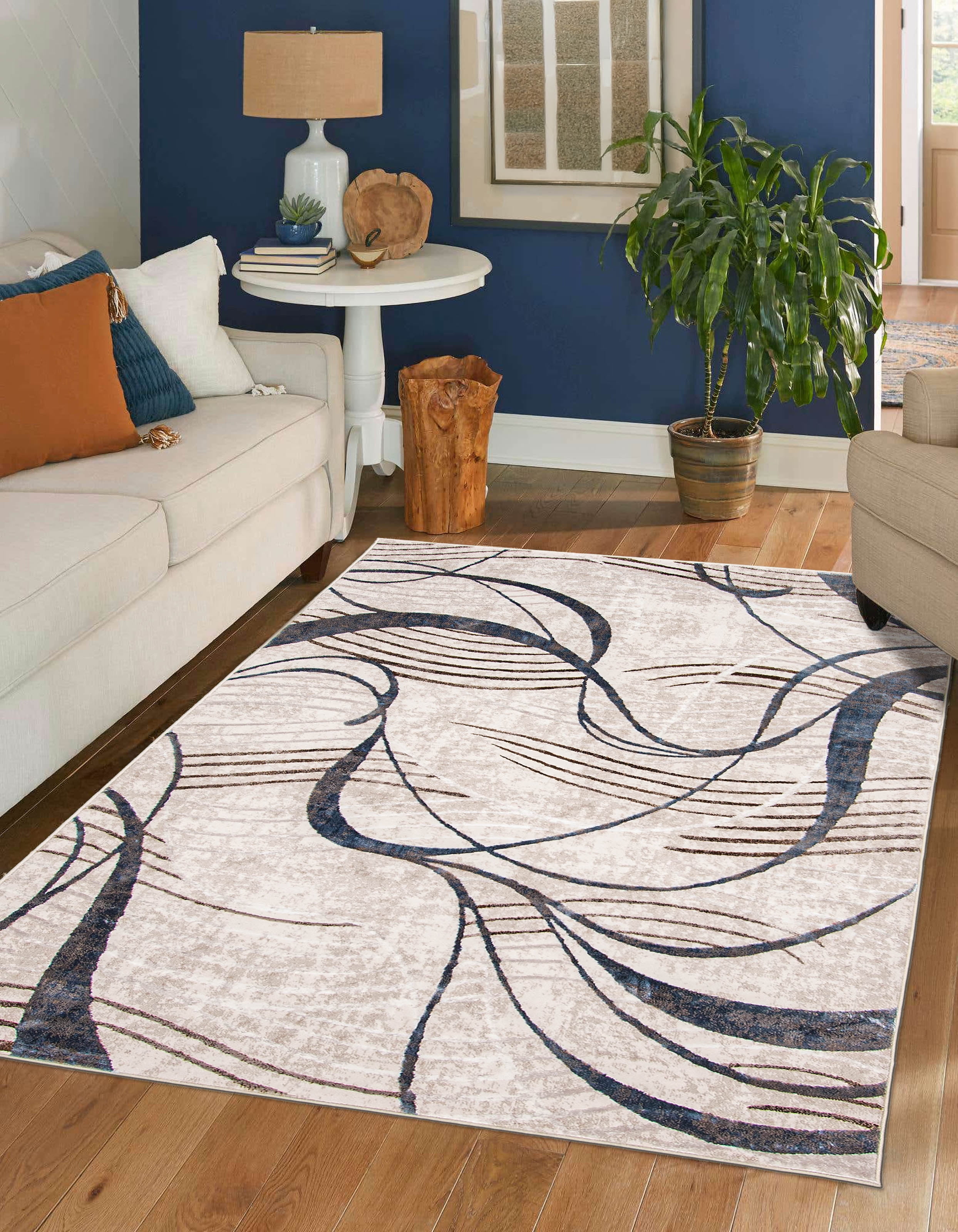ECARPET Leah Contemporary/Modern Area Rug for Living Room, Bedroom, Dining Room, Entrance, Hallway and More.