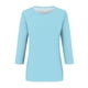 thumbnail image 4 of Camisa raglán informal de manga 3/4 para mujer, cuello redondo, poliéster, color liso, estilo informal y moderno, tallas S-XXL, 4 of 5