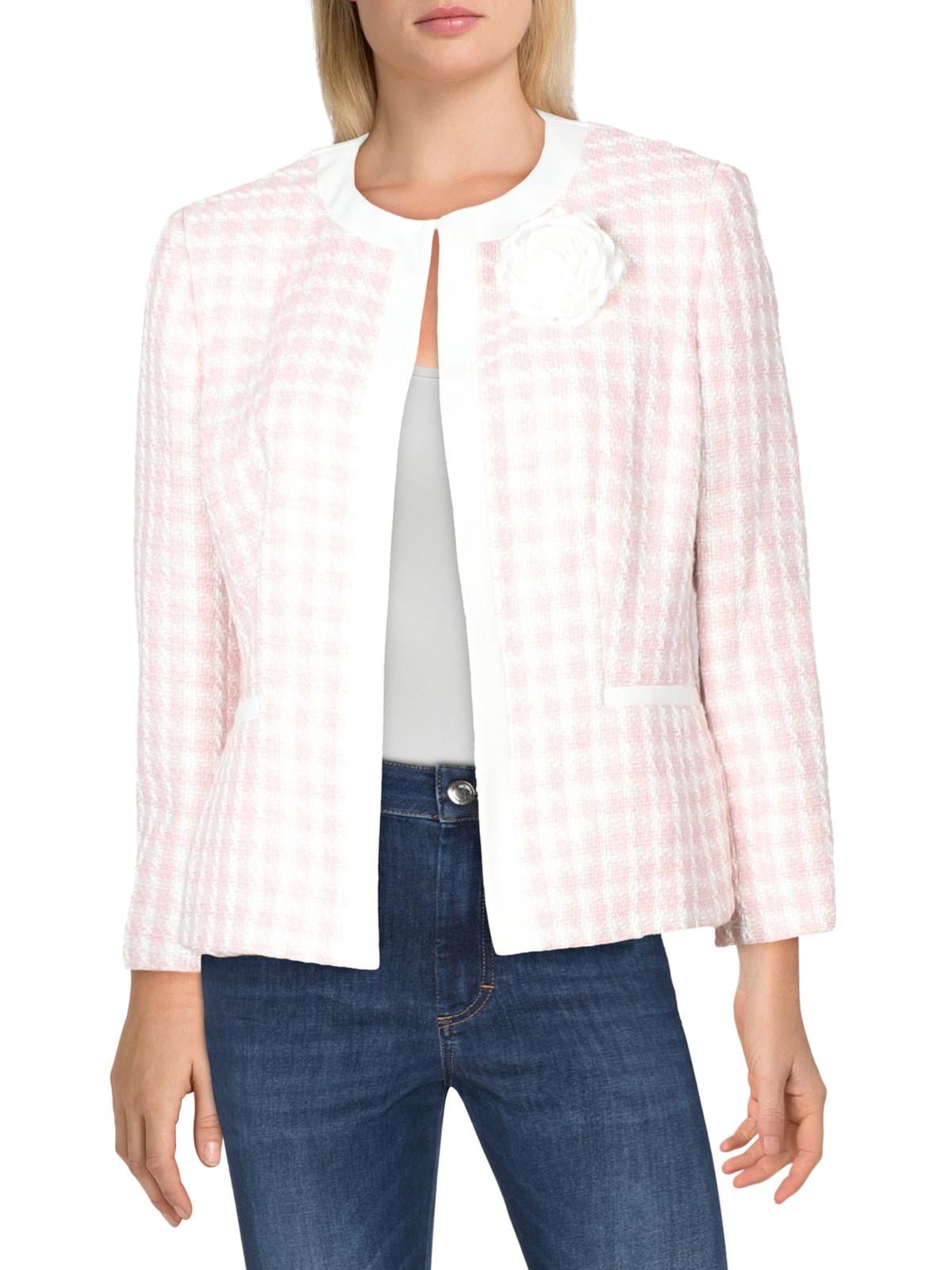 Kasper - Kasper Womens Collarless Suit Separate Tweed Jacket - Walmart ...