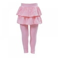 thumbnail image 1 of Little Girls Footless Leggings with Ruffle Tutu Skirts Kids Tights Pants, 1 of 7