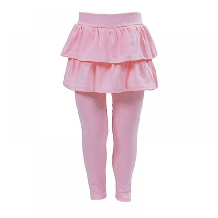 

Xinhuaya Girls Leggings with Skirt Toddler Tutu Pants for Girls Footless Tights 2-12 Years