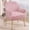 Pink, variant on Holiway Accent Chair Flannel Upholstered with Metal Legs, Modern Sofa Chair for Bedroom/Office, Yellow