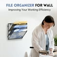 thumbnail image 7 of INTIGE 3 Tier Metal Wall File Holder, Hanging File Organizer for Papers & Folders, Black, 7 of 7