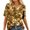 Gold, variant on Active Tops Women Casual Short Sleeve V Neck Scale Print T Shirt for Daily Wear and Outings Versatile Blouse Top in Lightweight Knit with Modern Pattern Gold XXL