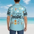 thumbnail image 6 of Balery Let's Go on an Adventure Print Men's Hawaiian Shirts Short Sleeve Beach Shirt Relaxed Fit Vacation Button Down Shirts-Small, 6 of 9